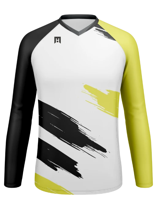 Men's Raglan Split Collar Long Sleeve