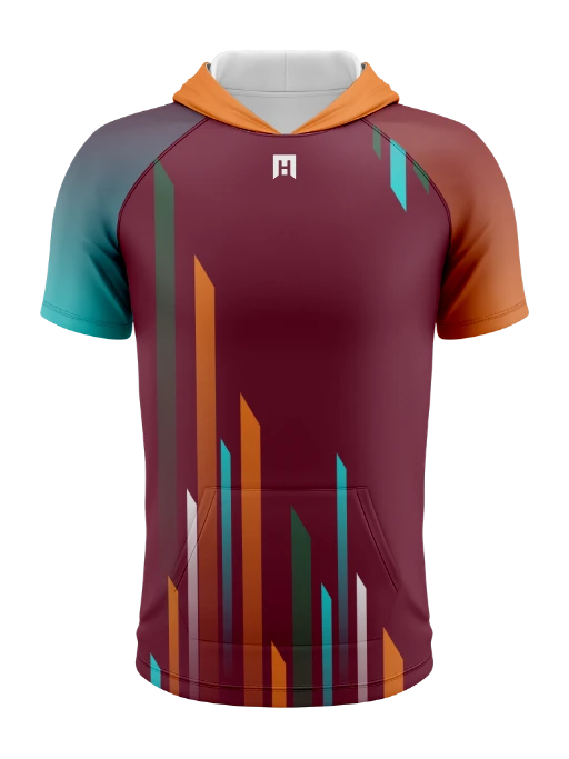 Men’s Raglan Short Sleeve Hooded Tshirt