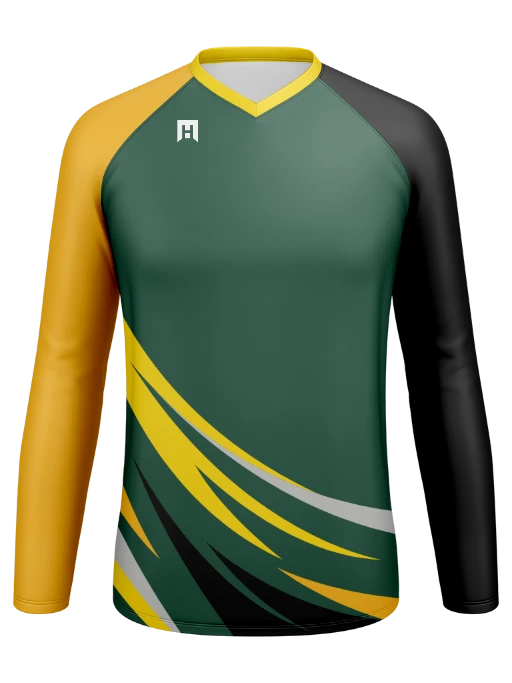 Men’s Raglan V-Neck Long Sleeve Jersey