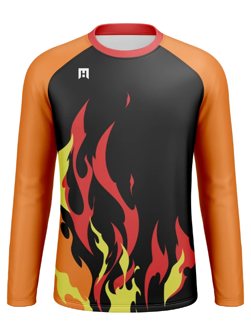 Men's Raglan Long Sleeve Crew Neck Jersey